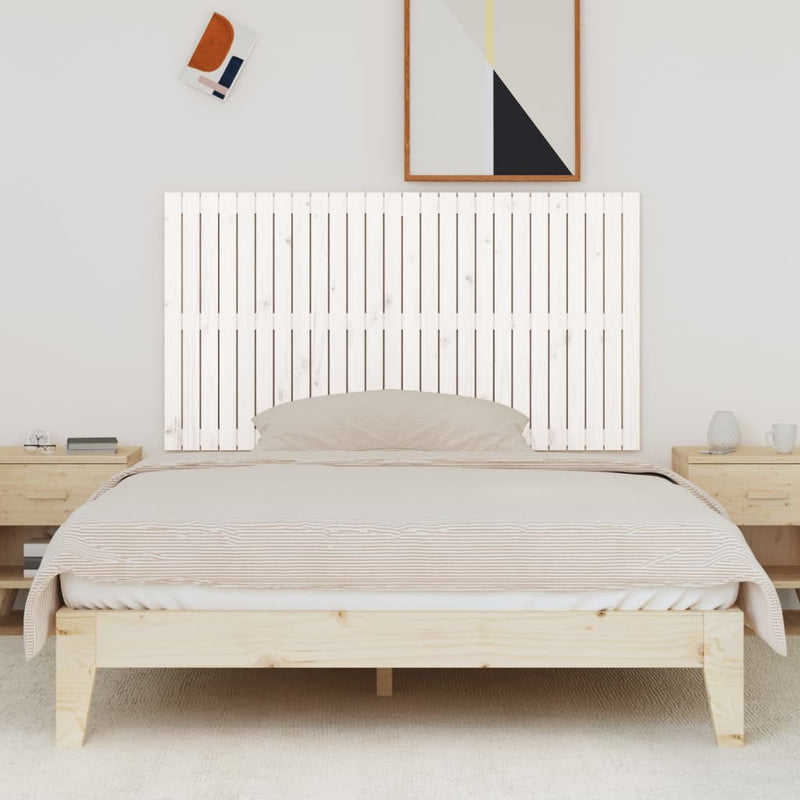 vidaXL fehér tömör fenyőfa fali fejtámla 166x3x90 cm