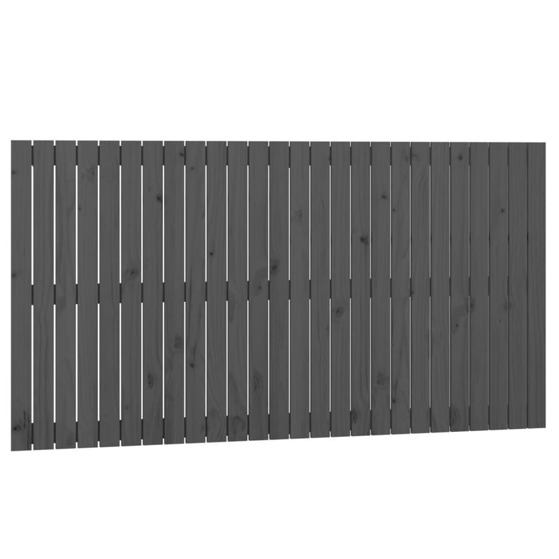 vidaXL szürke tömör fenyőfa fali fejtámla 166x3x90 cm