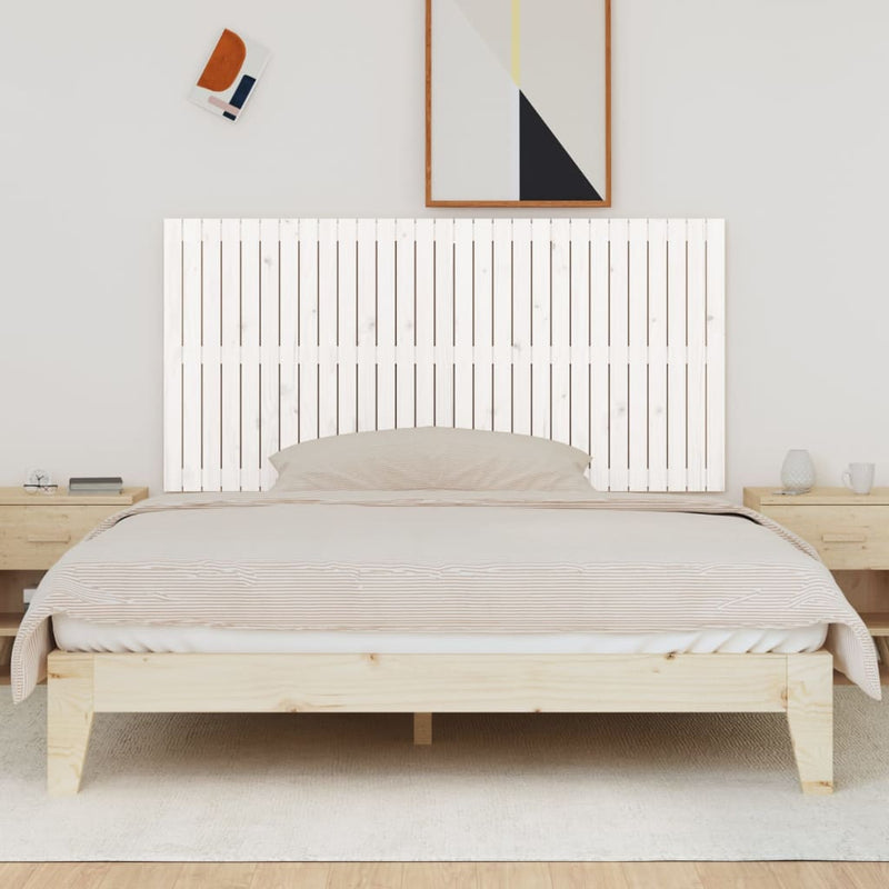 vidaXL fehér tömör fenyőfa fali fejtámla 185x3x90 cm