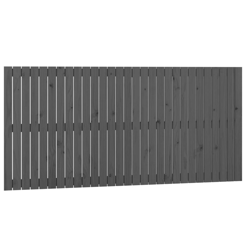 vidaXL szürke tömör fenyőfa fali fejtámla 185x3x90 cm