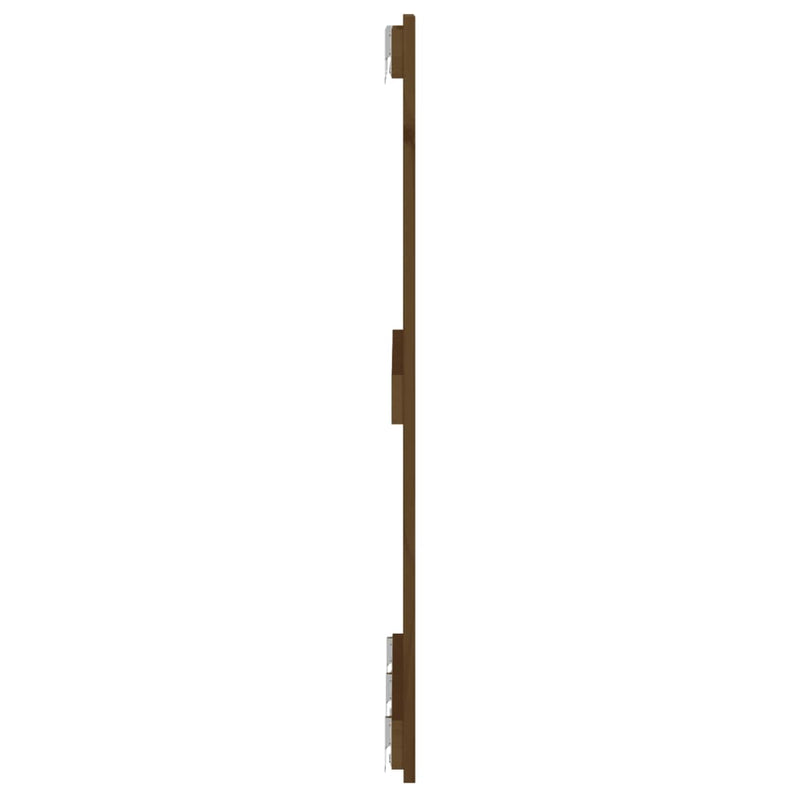 vidaXL mézbarna tömör fenyőfa fali fejtámla 185x3x90 cm