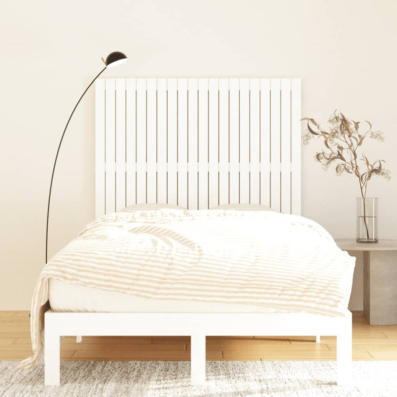 vidaXL fehér tömör fenyőfa fali fejtámla 127,5x3x110 cm