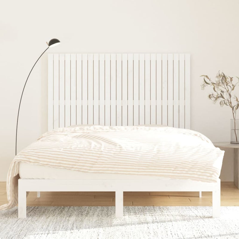 vidaXL fehér tömör fenyőfa fali fejtámla 159,5x3x110 cm