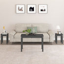 vidaXL 3 db szürke tömör fenyőfa rakásolható asztal