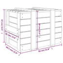 vidaXL mézbarna tömör fenyőfa tárolóláda 58 x 40,5 x 42 cm