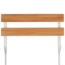 vidaXL 4 db tömör tíkfa és acél összecsukható bisztrószék