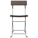 vidaXL 2 db barna polyrattan összecsukható bisztrószék