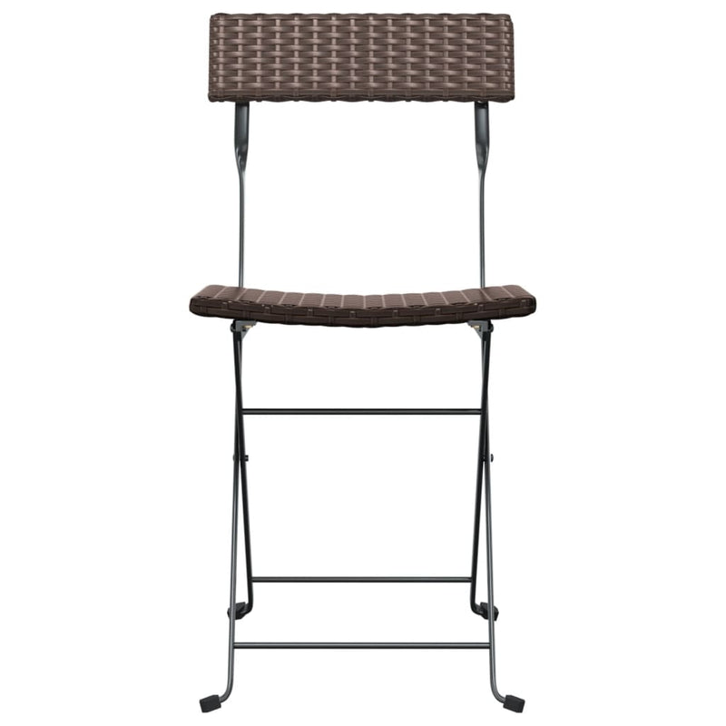 vidaXL 2 db barna polyrattan összecsukható bisztrószék