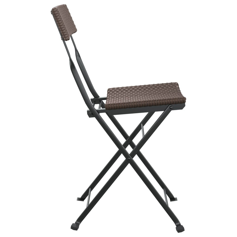 vidaXL 2 db barna polyrattan összecsukható bisztrószék