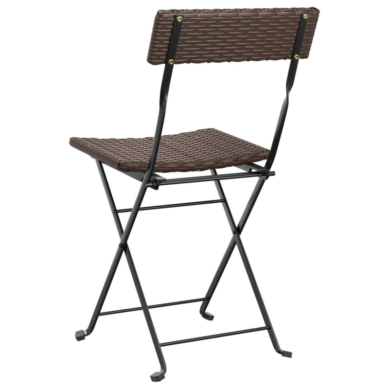 vidaXL 2 db barna polyrattan összecsukható bisztrószék