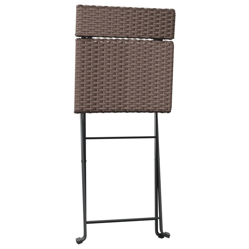 vidaXL 2 db barna polyrattan összecsukható bisztrószék