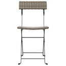 vidaXL 2 db szürke polyrattan összecsukható bisztrószék