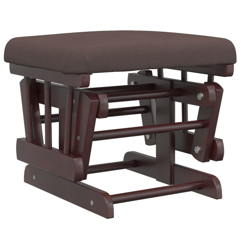 vidaXL barna szövet siklófotel zsámollyal