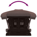 vidaXL barna szövet siklófotel zsámollyal