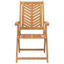 vidaXL 3 db tömör akácfa dönthető kerti szék