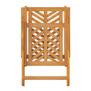 vidaXL 3 db tömör akácfa dönthető kerti szék