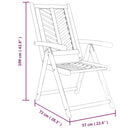 vidaXL 3 db tömör akácfa dönthető kerti szék