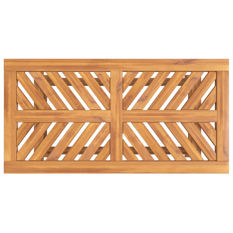 vidaXL tömör akácfa dohányzóasztal 100 x 50 x 45 cm