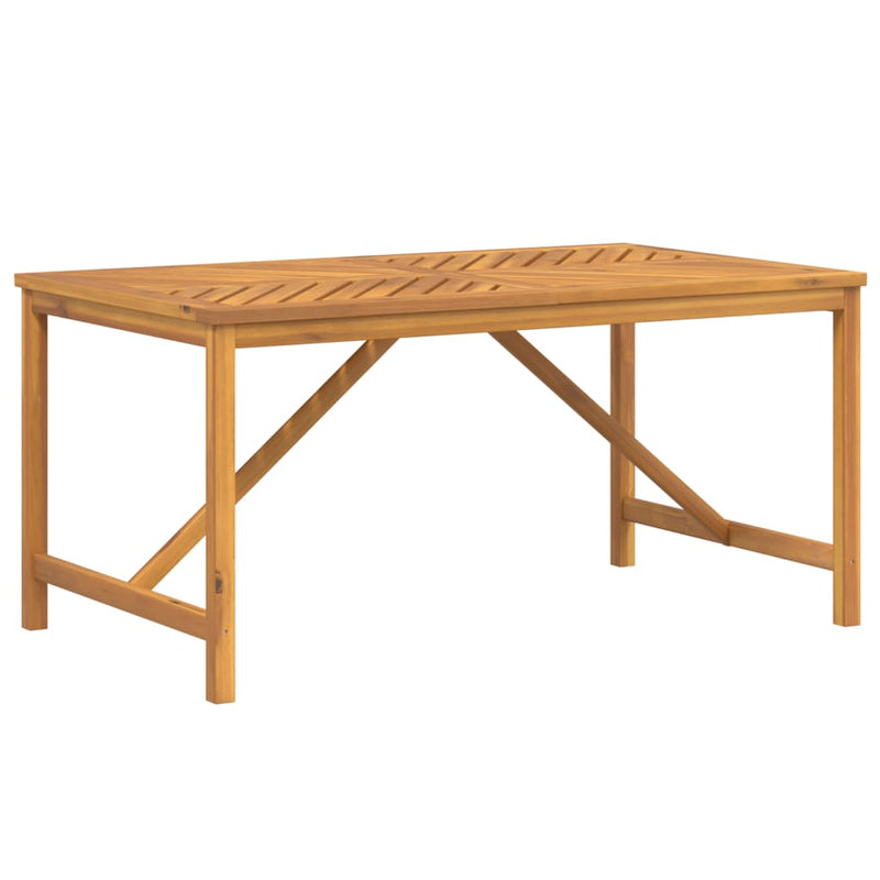 vidaXL tömör akácfa kerti étkezőasztal 150 x 90 x 74 cm