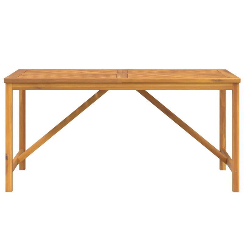 vidaXL tömör akácfa kerti étkezőasztal 150 x 90 x 74 cm