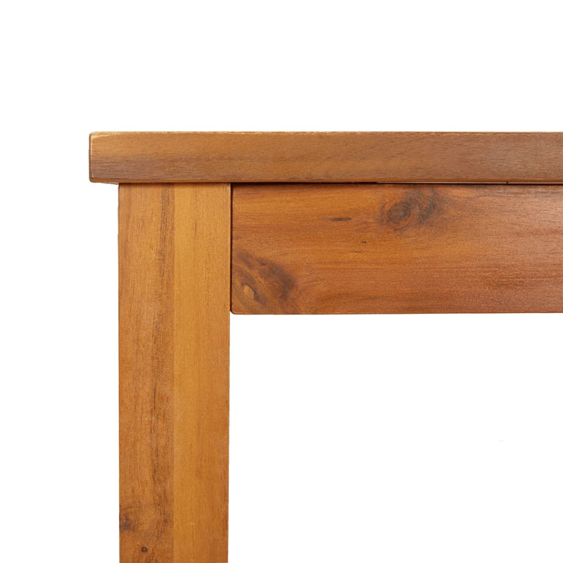 vidaXL tömör akácfa kerti étkezőasztal 150 x 90 x 74 cm