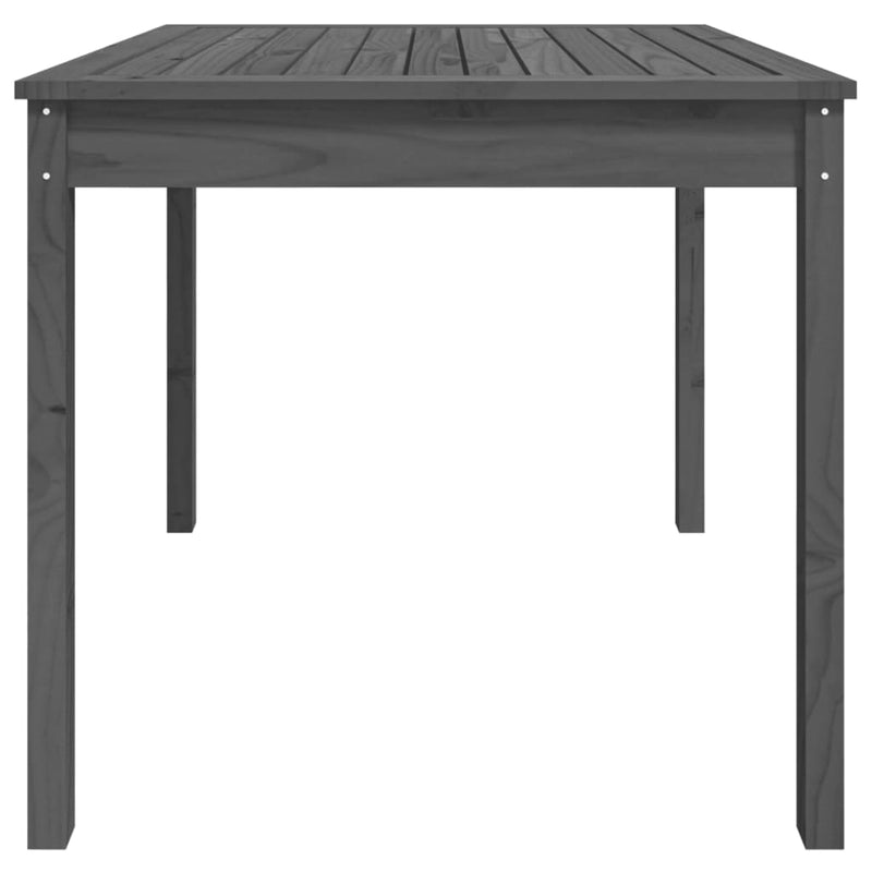 vidaXL szürke tömör fenyőfa kerti asztal 82,5 x 82,5 x 76 cm