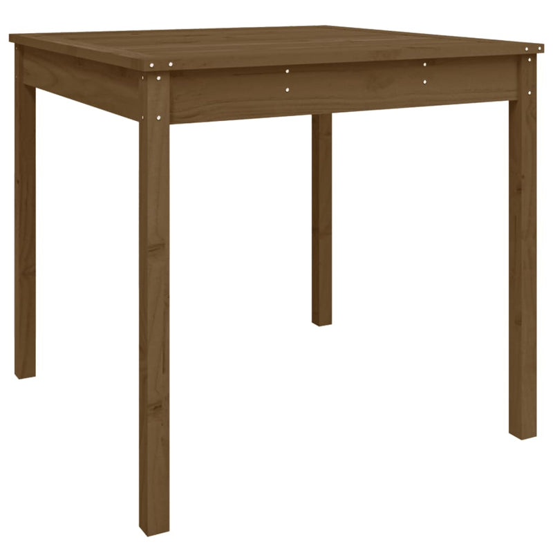 vidaXL mézbarna tömör fenyőfa kerti asztal 82,5 x 82,5 x 76 cm