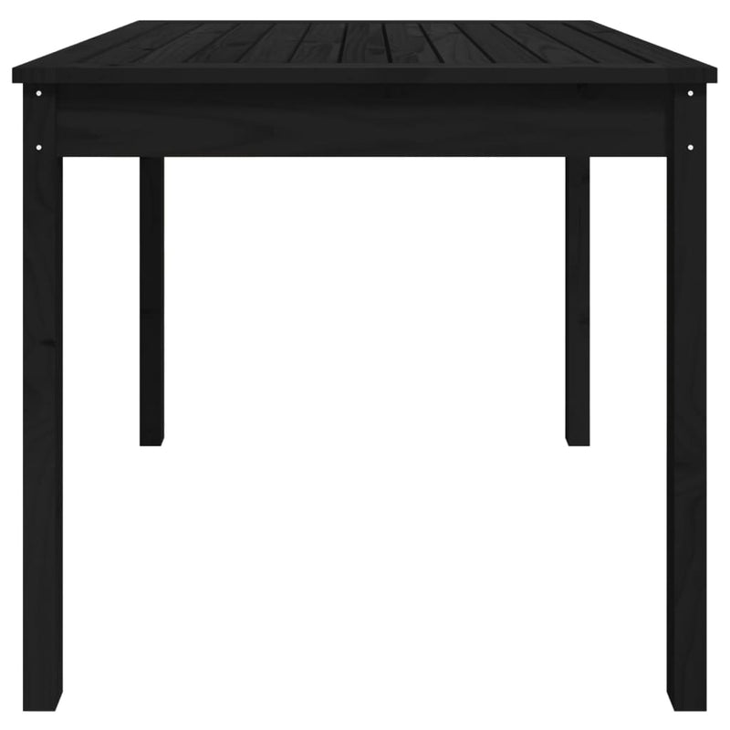 vidaXL fekete tömör fenyőfa kerti asztal 82,5 x 82,5 x 76 cm