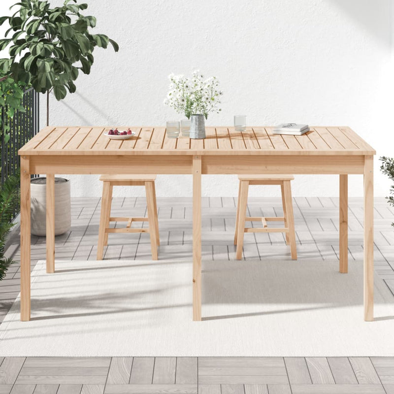 vidaXL tömör fenyőfa kerti asztal 159,5 x 82,5 x 76 cm
