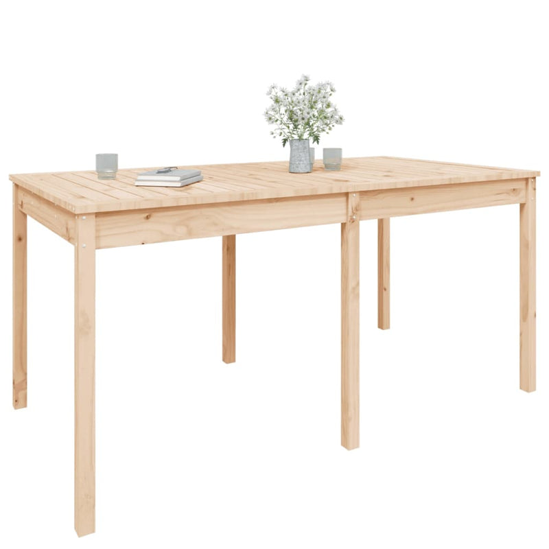 vidaXL tömör fenyőfa kerti asztal 159,5 x 82,5 x 76 cm