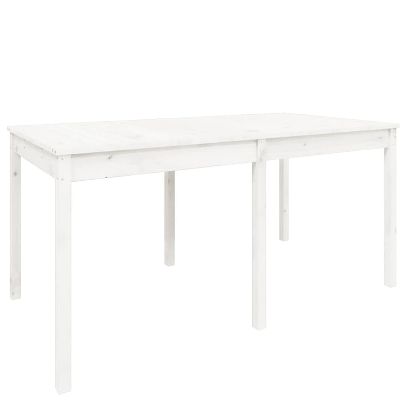 vidaXL fehér tömör fenyőfa kerti asztal 159,5 x 82,5 x 76 cm