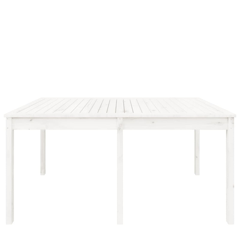 vidaXL fehér tömör fenyőfa kerti asztal 159,5 x 82,5 x 76 cm