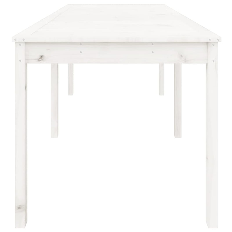 vidaXL fehér tömör fenyőfa kerti asztal 159,5 x 82,5 x 76 cm