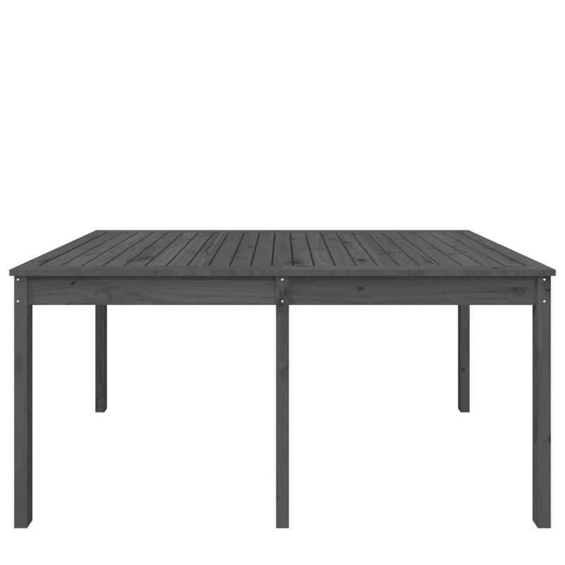 vidaXL szürke tömör fenyőfa kerti asztal 159,5 x 82,5 x 76 cm