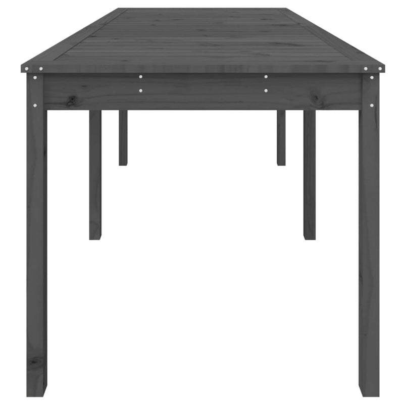 vidaXL szürke tömör fenyőfa kerti asztal 159,5 x 82,5 x 76 cm