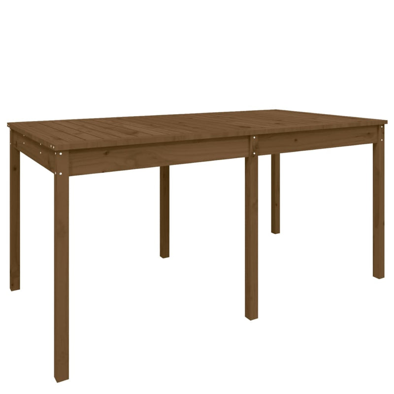 vidaXL mézbarna tömör fenyőfa kerti asztal 159,5 x 82,5 x 76 cm