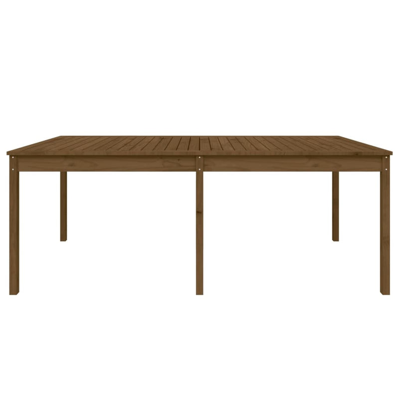 vidaXL mézbarna tömör fenyőfa kerti asztal 203,5 x 100 x 76 cm