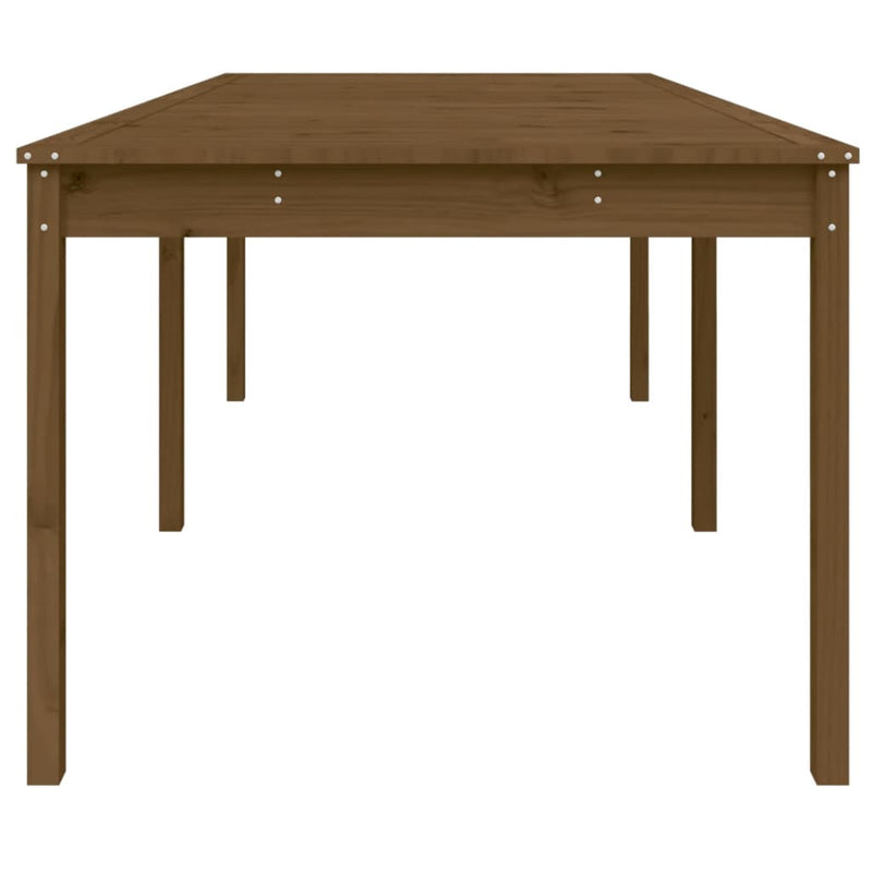 vidaXL mézbarna tömör fenyőfa kerti asztal 203,5 x 100 x 76 cm