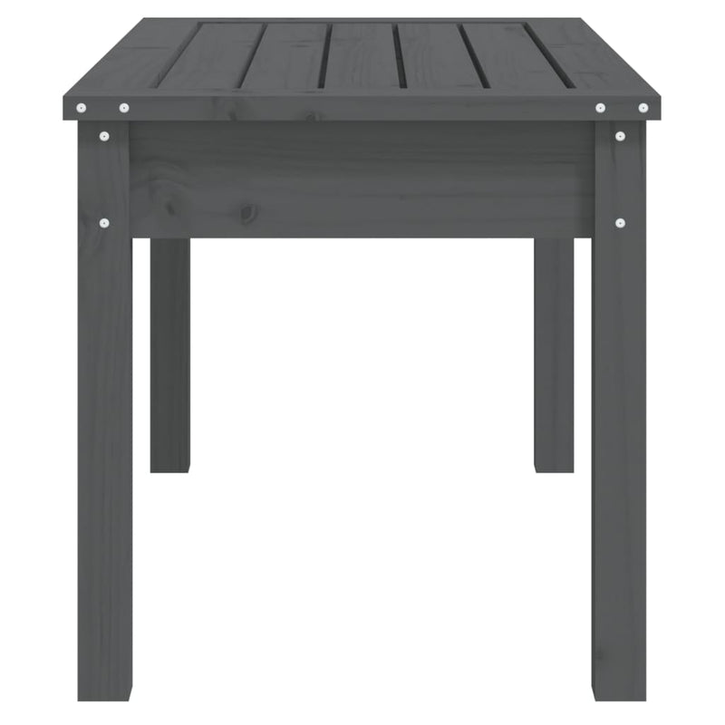 vidaXL szürke tömör fenyőfa kerti pad 80x44x45 cm