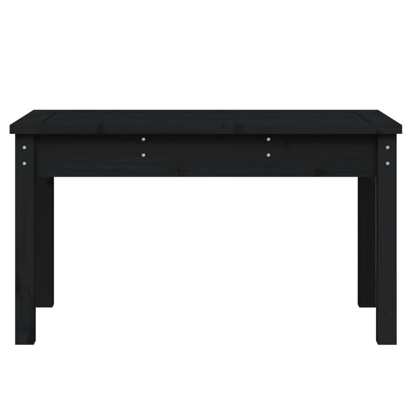 vidaXL fekete tömör fenyőfa kerti pad 80x44x45 cm