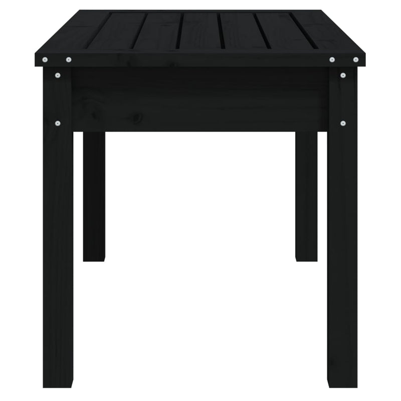 vidaXL fekete tömör fenyőfa kerti pad 80x44x45 cm