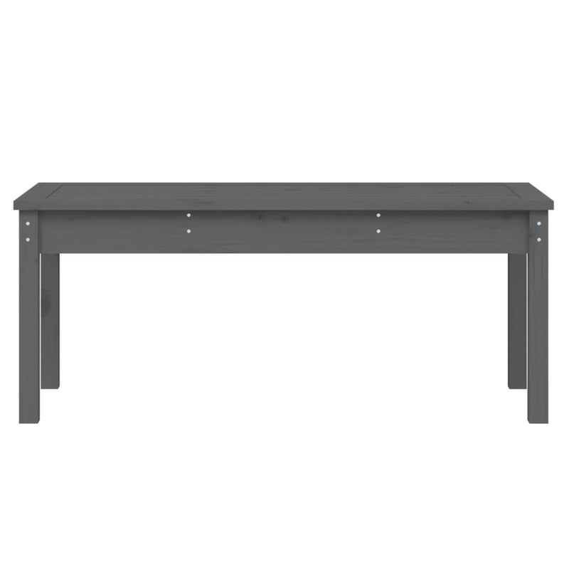 vidaXL szürke tömör fenyőfa kerti pad 109x44x45 cm