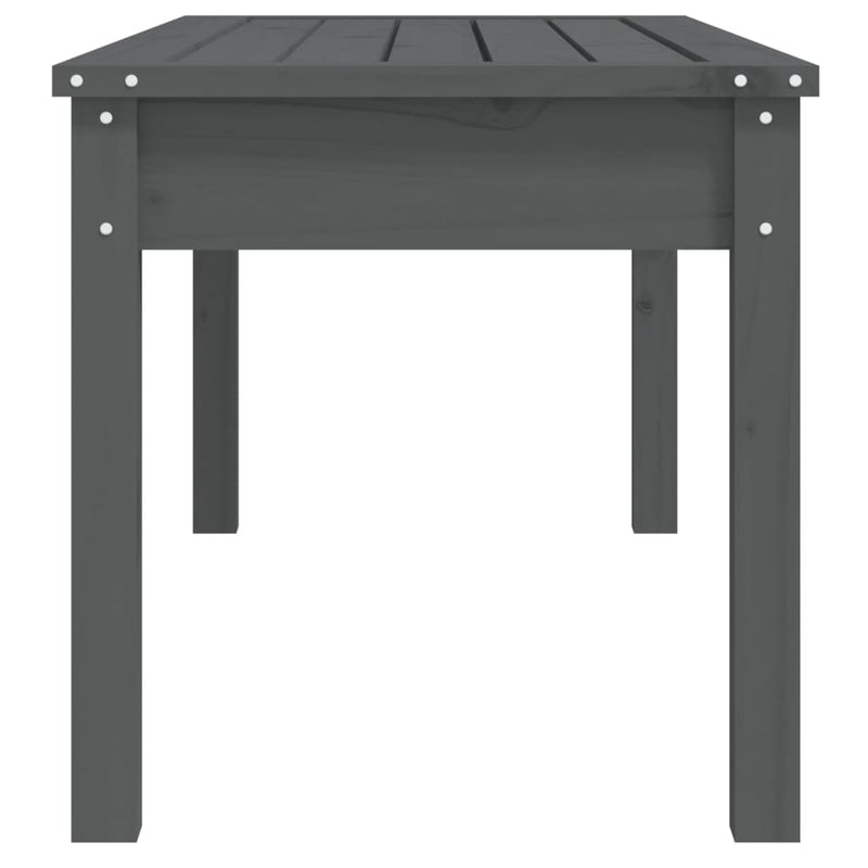 vidaXL szürke tömör fenyőfa kerti pad 109x44x45 cm