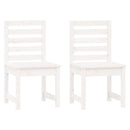 vidaXL 2 db fehér tömör fenyőfa kerti szék 50x48x91,5 cm