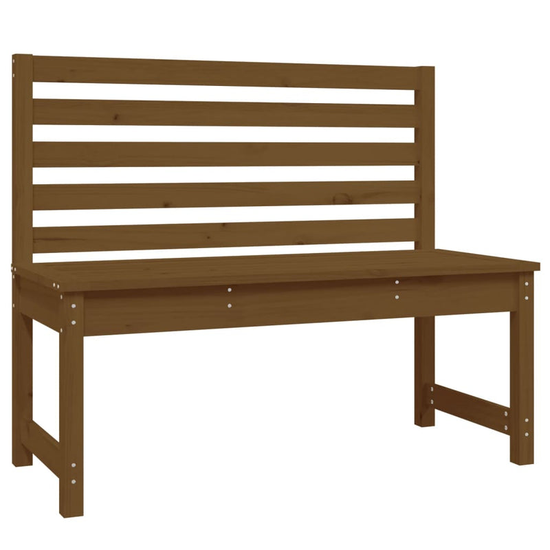vidaXL mézbarna tömör fenyőfa kerti pad 109 cm