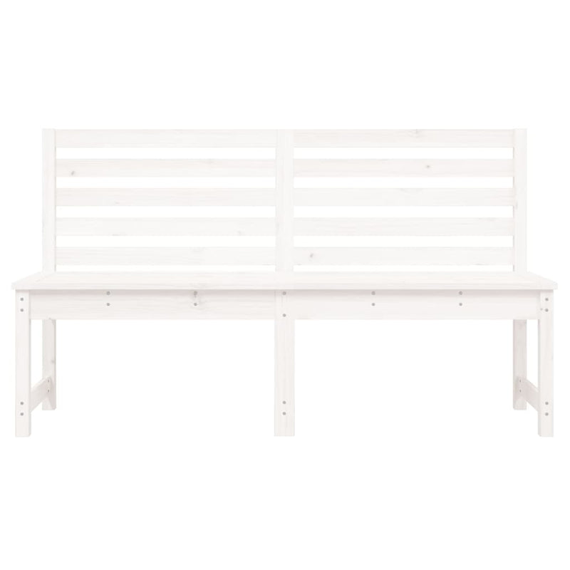 vidaXL fehér tömör fenyőfa kerti pad 157,5 cm