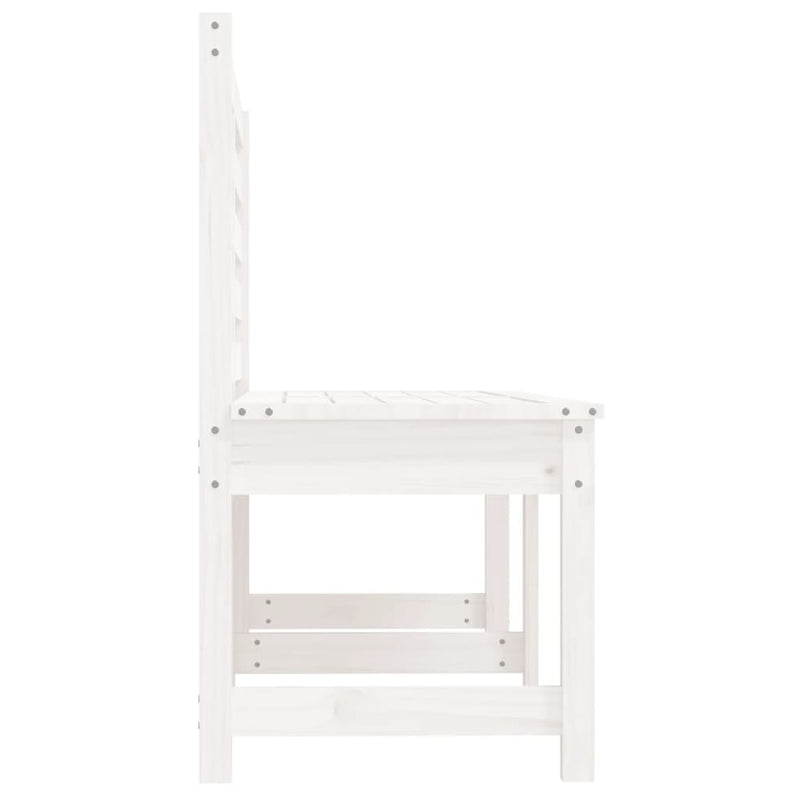 vidaXL fehér tömör fenyőfa kerti pad 157,5 cm