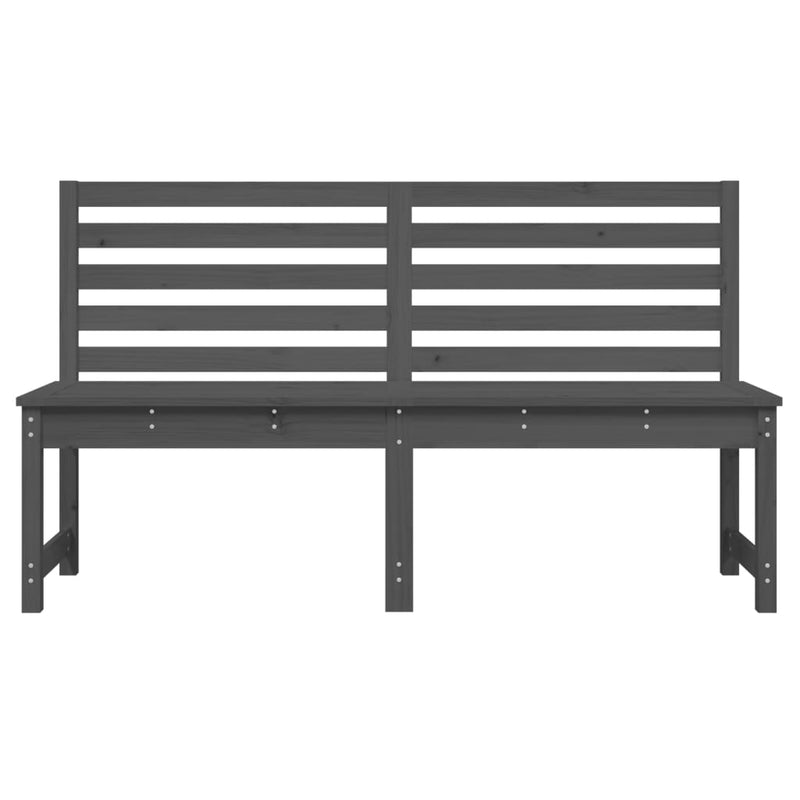 vidaXL szürke tömör fenyőfa kerti pad 157,5 cm