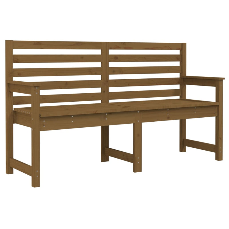 vidaXL mézbarna tömör fenyőfa kerti pad 159,5x48x91,5 cm