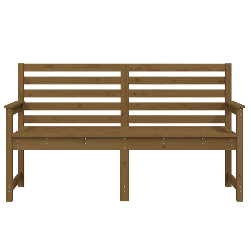 vidaXL mézbarna tömör fenyőfa kerti pad 159,5x48x91,5 cm